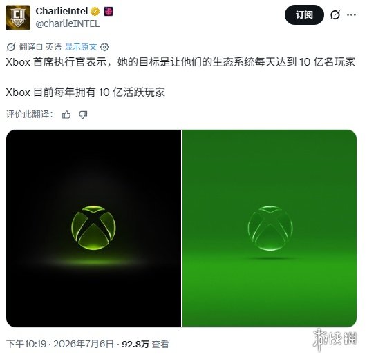 Xbox女总裁豪言：裁员之后 目标每天吸引10亿玩家！